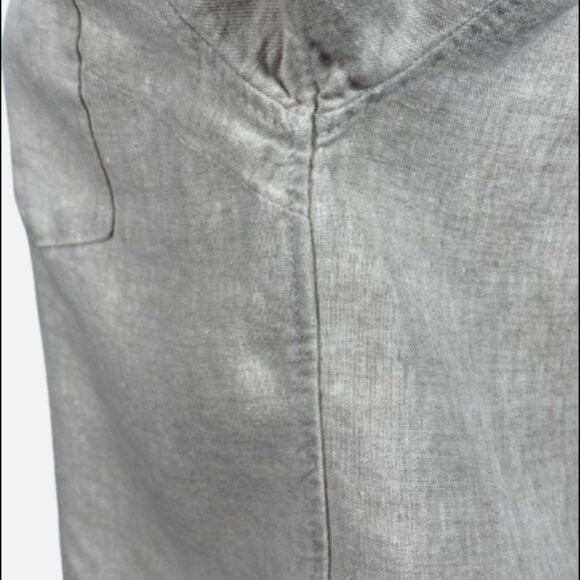 Athleta Retreat 100% Euroflax Linen Cropped Undyed Short Sleeve Shirt (Size M) - Picture 9 of 13
